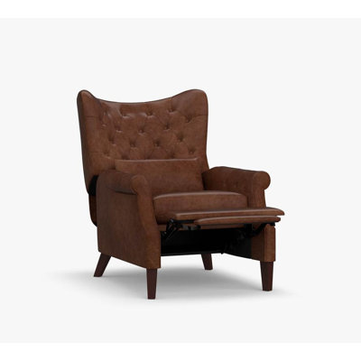 Stationary Rolled Arm Wingback Recliner