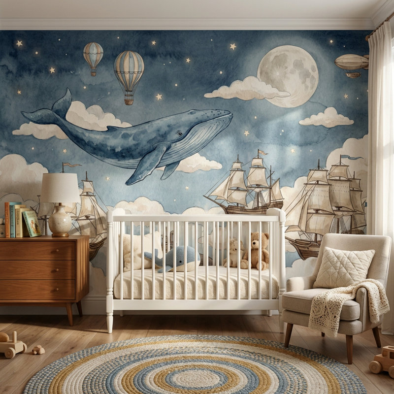 Papier peint Starry Night, 100 po x 96 po, Non tissé