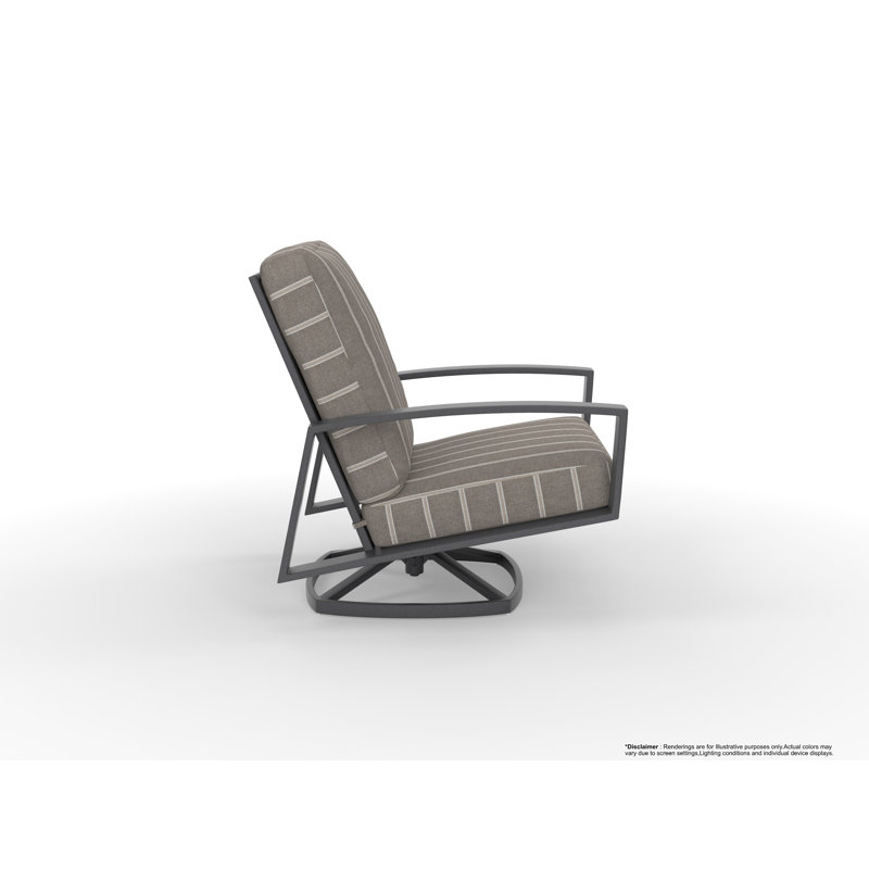 Arc Outdoor Lounge Chair, Graphite, Stitches Slate