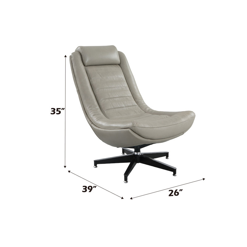 Fauteuil d'appoint en cuir Piran Twilight