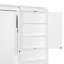 Lit escamotable double avec rangement, en bois MDF, blanc moderne pour petites chambres