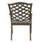 Chaise de patio d'extérieur en aluminium avec coussin, ensemble de 2