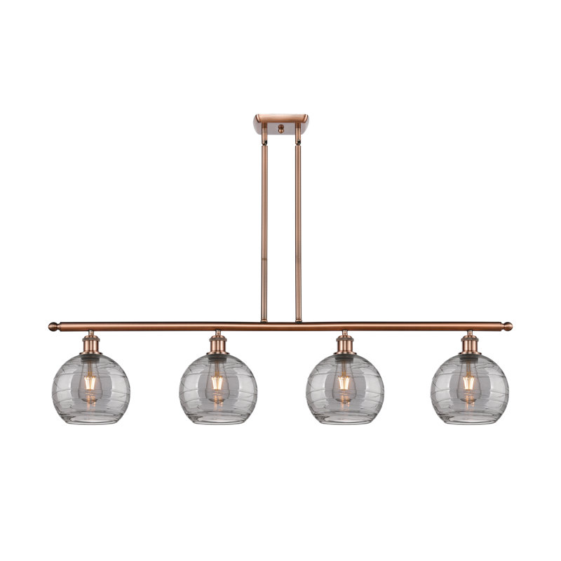 Luminaire suspendu 4 lumières Ellington, Cuivre antique