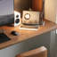 Bureau noisette + bois massif rectangulaire noir + fer + bureau en acrylique-958139538