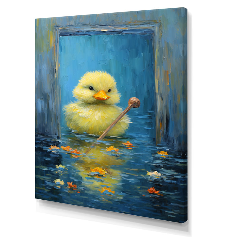 «Abstract Bathing Duckling - Toilette», art mural, H 20 po x l 12 po x P 1 po