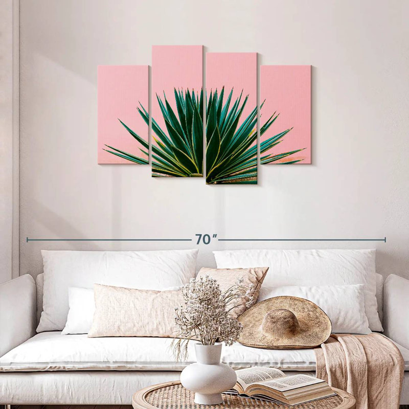 Succulent contemporain, H 27 po x l 43 po