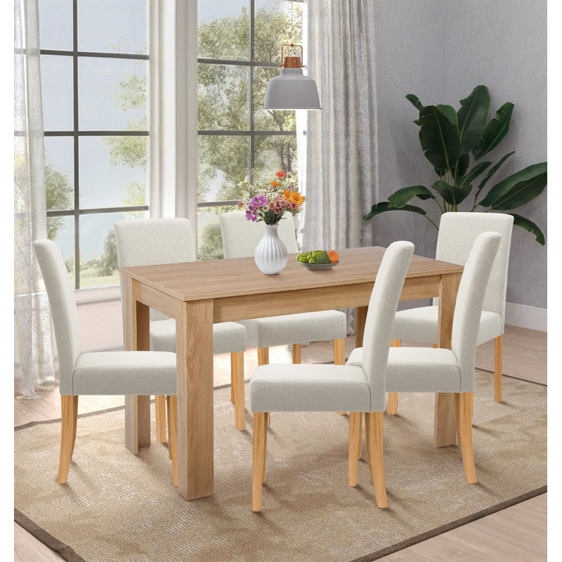 Ludden 6 - Person Dining Set, Beige