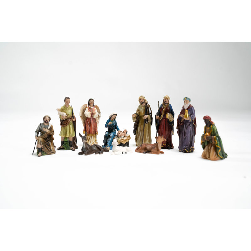 Ensemble de 12 figurines pour crèche de Noël