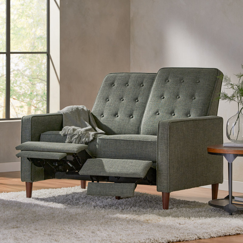 Fauteuil inclinable manuel Annchen, 100 % polyester gris