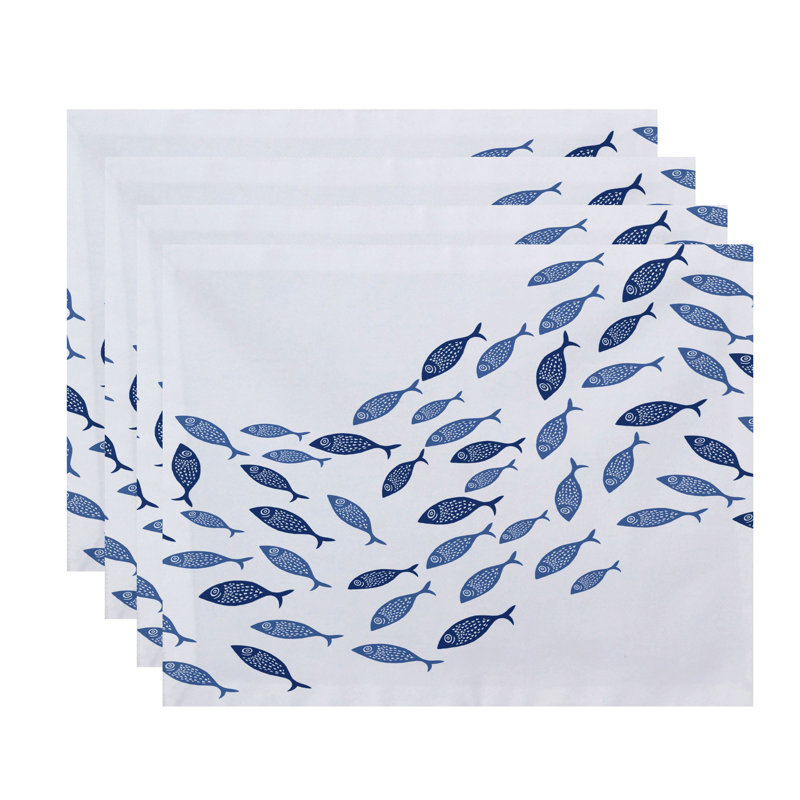 Eastbourne Polyester Nautical Rectangle Placemat, Blue