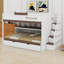 Lit escalier compact avec lit gigogne et tablettes intégrées, DEL-2023917493