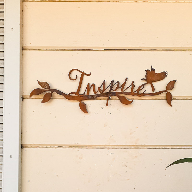 Enseigne murale inspire rustique en métal ellise