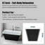 Baignoire autoportante en acrylique noir et blanc de 67 pouces, baignoire profonde pour le remodelage de la salle de bain et la relaxation du spa