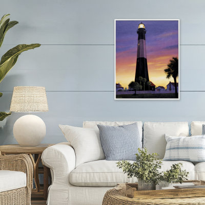 Phare de Georgia Tybee Island, estampe numérique, design par Wind River Studios