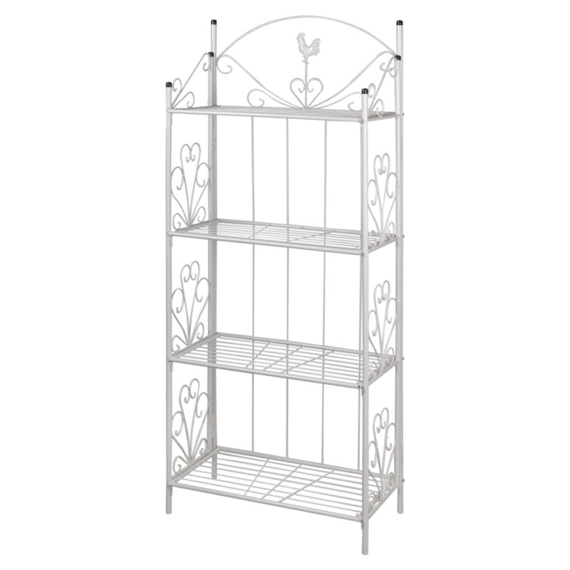 Metal Plant Stand, White