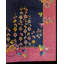 Tapis bleu marine antique en laine de taille art déco