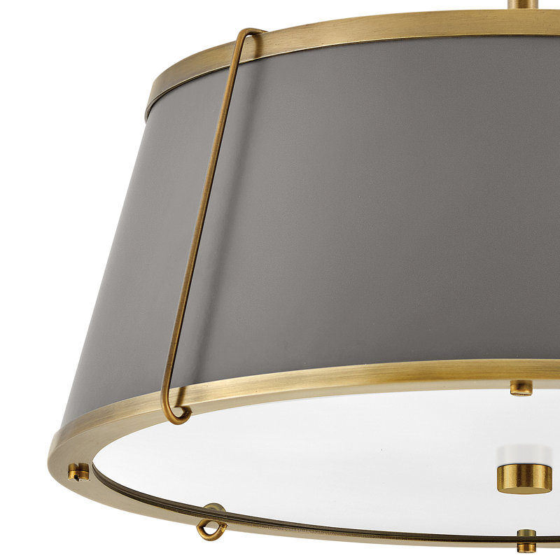 Moxie Semi Flush Mount, Lacquered Dark Brass, Lacquered Dark Brass