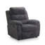 Ensemble de canapés inclinables manuels 3 pièces, canapé + causeuse + fauteuil inclinable, gris foncé