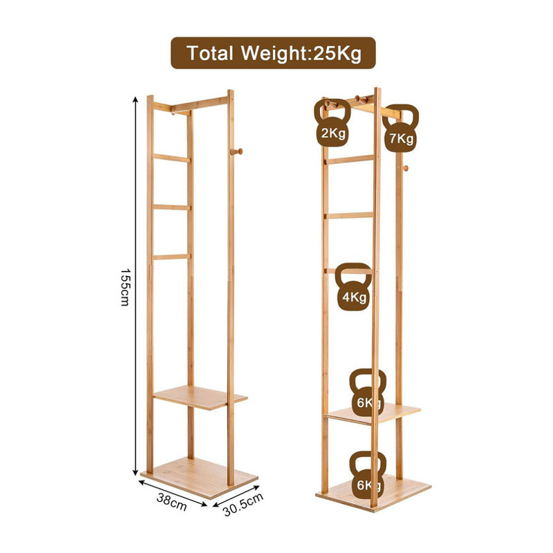 Adwik Freestanding 3 - Hook Coat Rack