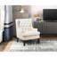 Chaise 100% beige pour espace de vie principal avec accoudoirs de 3,5 po de largeur et dossier-14517009