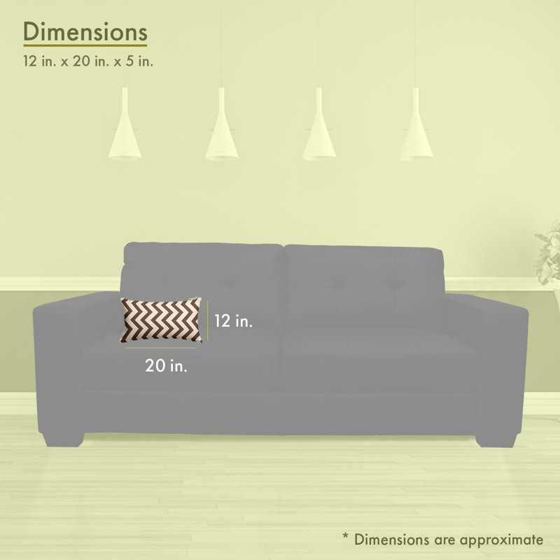 Coussin Zig Zag, Chocolat