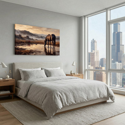 Art mural sur toile foncé