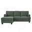 Canapé en L 86 po avec organisateur d'accoudoirs, canapés 3 places avec repose-pieds mobile, canapé modulaire confortable avec coussin épais-1523768327