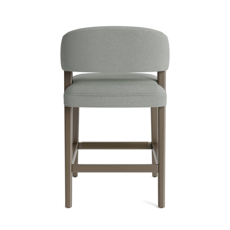 Keane Bar Stool, Performance Boucle - Mineral Green, Driftwood, Counter Stool (25” Seat Height)