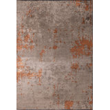 Rapture Tan Orange No Pattern And Not Solid Color Luxury Area Rug