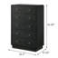 Commode 5 tiroirs noire
