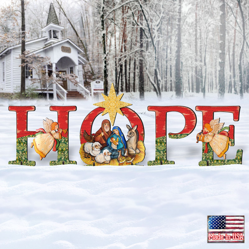 Hope Nativity Yard Lawn Art