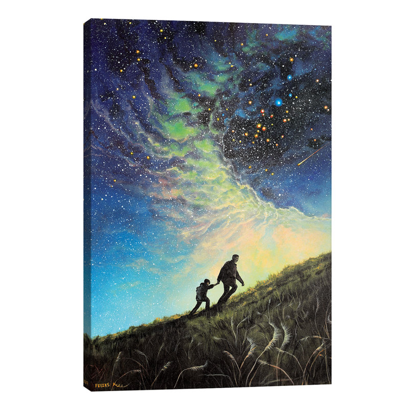 My Guiding Light - Painting on Canvas, 20.32 cm H x 30.48 cm W, Wrapped Canvas