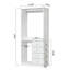 Armoire-penderie moderne en bois: 6 tablettes et 6 tiroirs