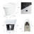 Heated Seat Smart Toilet Without Bidet, Upmarket Compact Dual Flush Toilet 1/1.28 GPF, Tank Less Toilet With Adjustable Temp Heated Seat, Foot Sensor Flush, White Night Light, Knob Control, Auto Flush