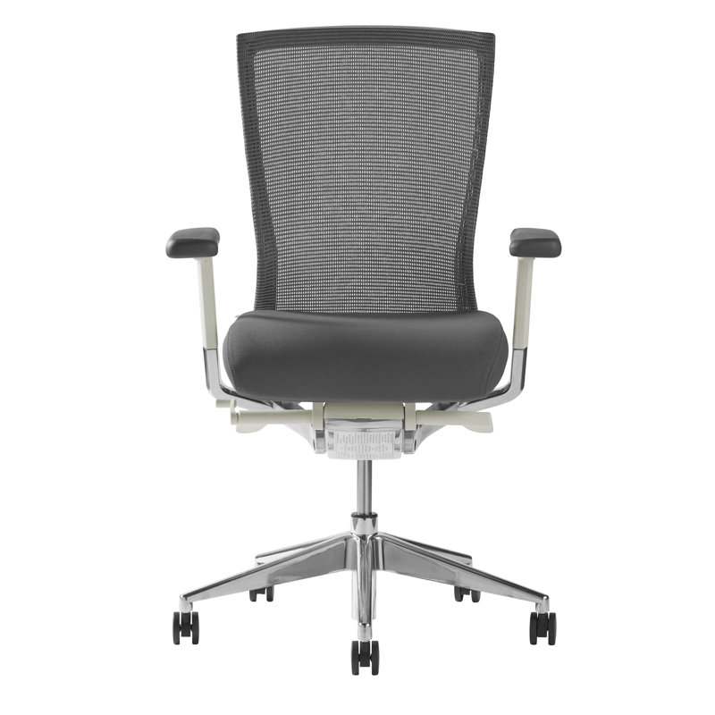 Chaise de travail en tissu, Blanc, gris