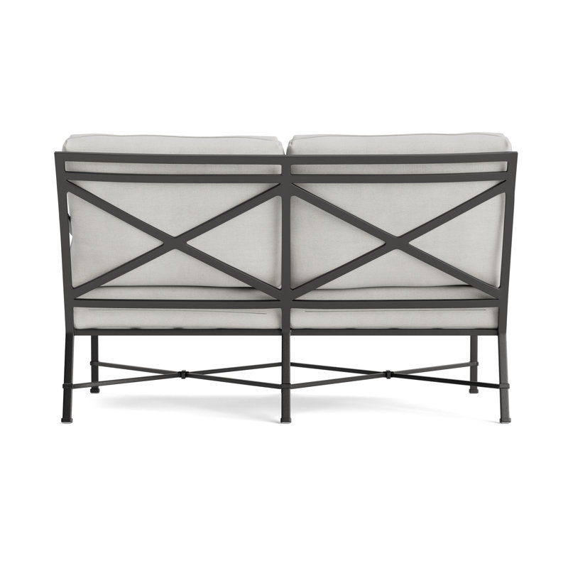 Venetian Outdoor 2 - Seat Loveseat, Textured Pewter, Fusion Dove