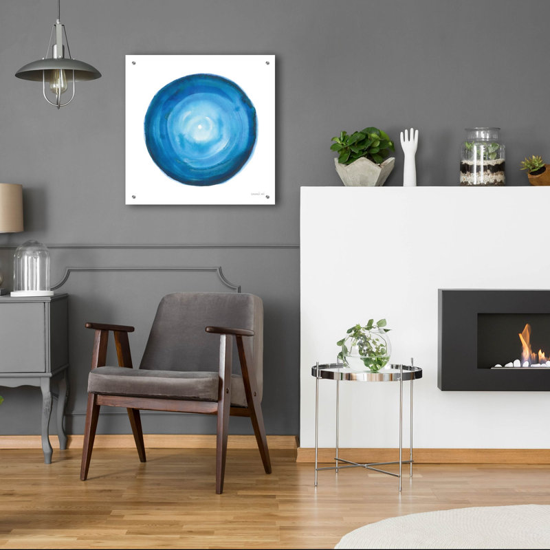  «Centre of Blue 2» par Danhui Nai, art mural en verre acrylique, 36 po x 36 po, H 24 po x l 24 po