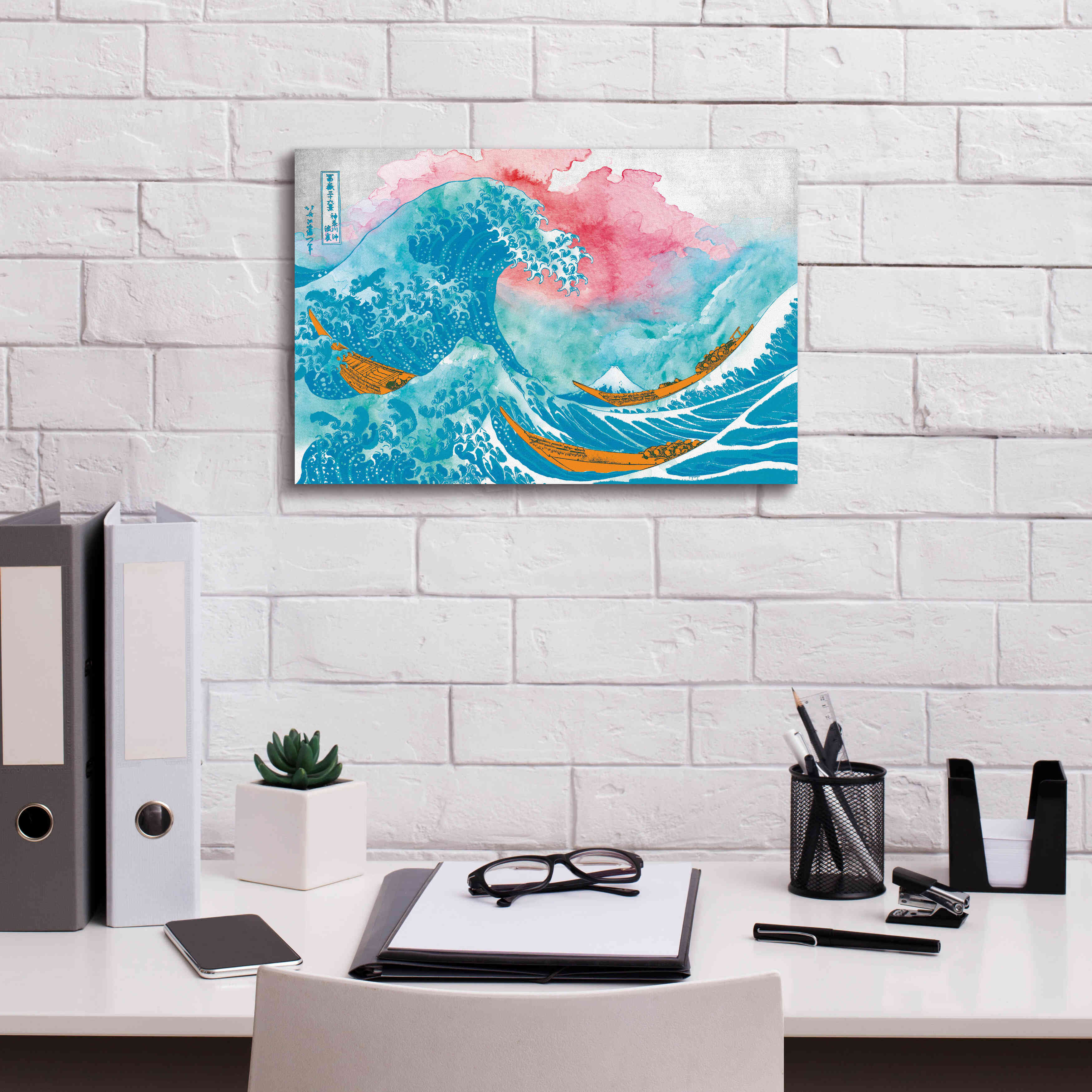 Dovecove Epic Graffiti 'The Great Teal Wave' By Porter Hast The Great Teal  Wave On Canvas by Porter Hastings Print Wayfair