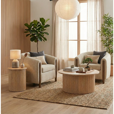Ezola Living Room Set With Upholstered Accent Arm Chair