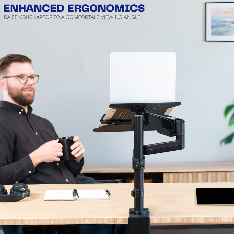 Pneumatic Arm Single Laptop Desk Mount