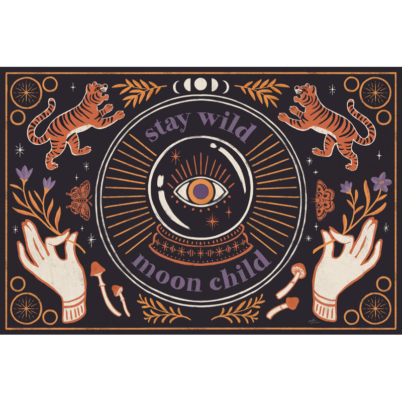 «Spooky Symbols I» par Janelle Penner - reproduction d'art sur toile tendue, H 8 po x l 12 po, Toile tendue, No