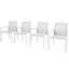 Chaise de salle à manger d'extérieur, ensemble de 4 chaises de patio