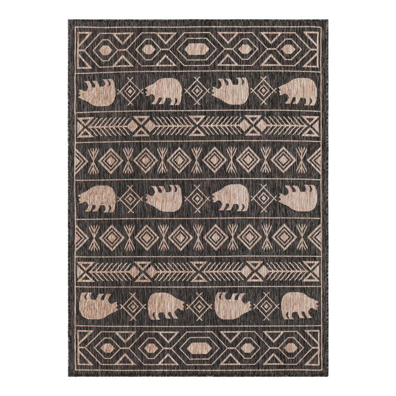 Tapis intérieur / extérieur Amasya Marcion, Rectangle 5 pi 3 po x 7 pi 1 po