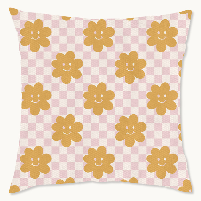 Coussin décoratif géométrique intérieur / extérieur en polyester