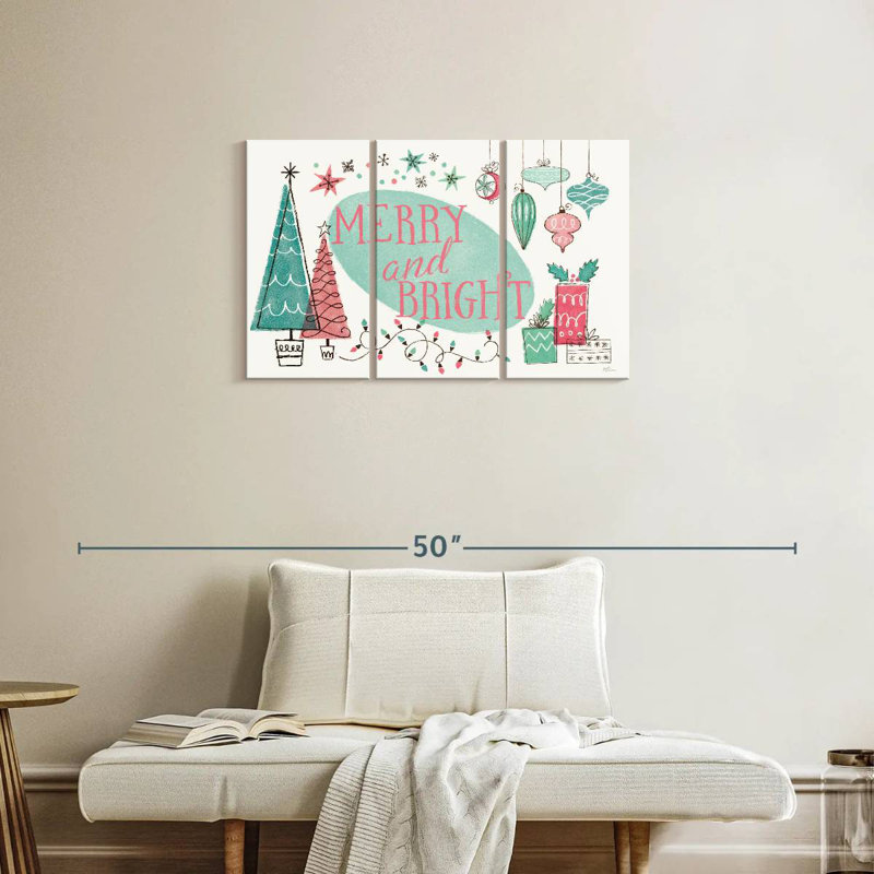 Lelend Retro Christmas I Bright, 20" H x 33" W