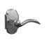 Bravura 909-1 Columbus Privacy Lever on Traditional Rectangular Rose in Matte Black - L-1336350504-1336350506