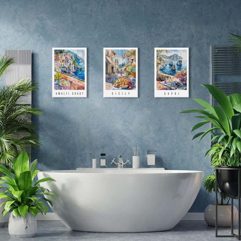 3 Piece Wrapped Canvas Print, 60 cm H x 40 cm W