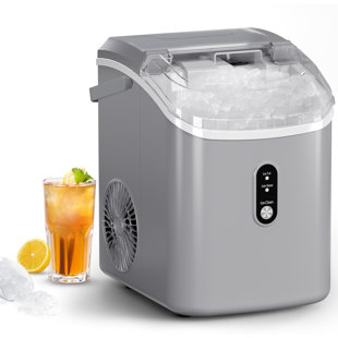  Ice Makers Countertop, Portable Ice Maker, 26lbs/24Hrs 9 Bullet  Ice Cubes Ready in 7 Mins, Self-Cleaning Function, L&S Size, with Ice Scoop  and Basket, Perfect for Party, Silver : Appliances