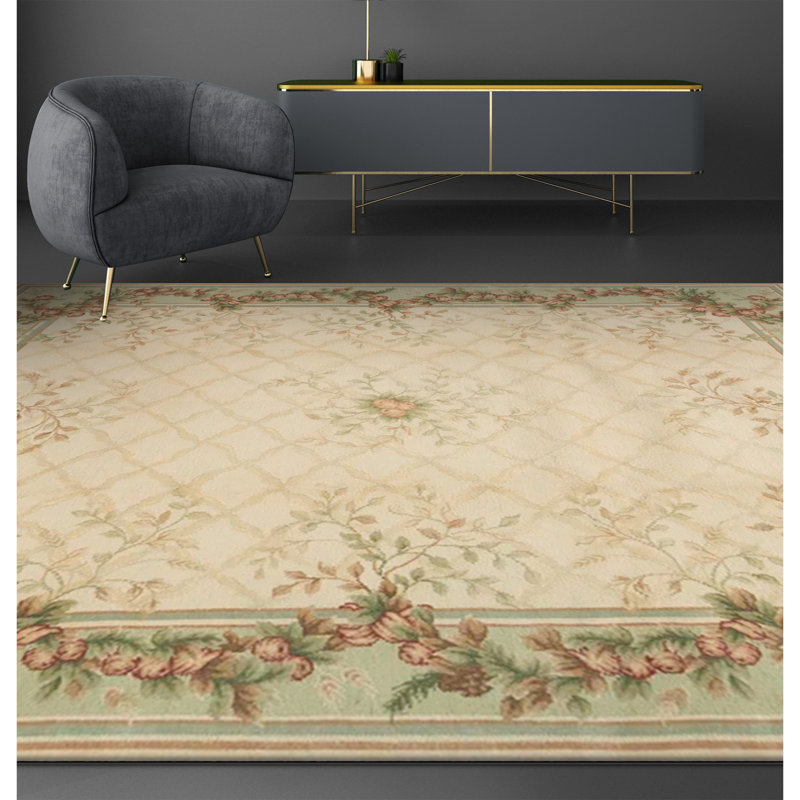 Savonile Ravenna Azm Wool Floral Area Rug, Rectangle 10' x 14'