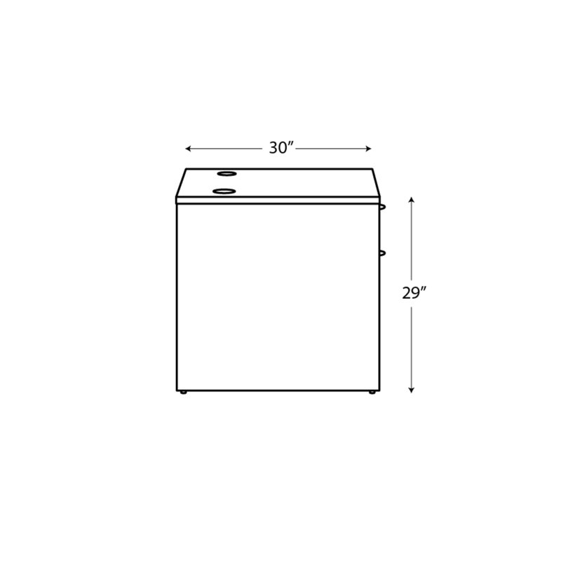 Bureau à caisson suspendu Mod, Chêne Java